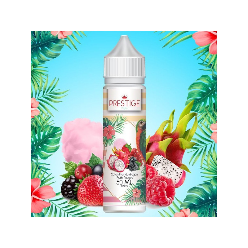 E-LIQUIDE PRESTIGE FRUITS COTTON CANDY FRUIT DU DRAGON FRUITS ROUGES 50ML - VAPE CONNECTION