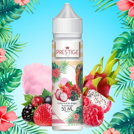 E-LIQUIDE PRESTIGE FRUITS COTTON CANDY FRUIT DU DRAGON FRUITS ROUGES 50ML - VAPE CONNECTION