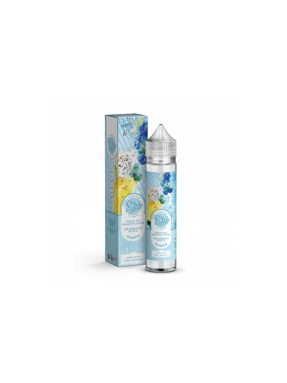 E-LIQUIDE LE PETIT VERGER FRAIS FRUIT DU DRAGON JAUNE FRAMBOISE BLEUE 50ML - SAVOUREA