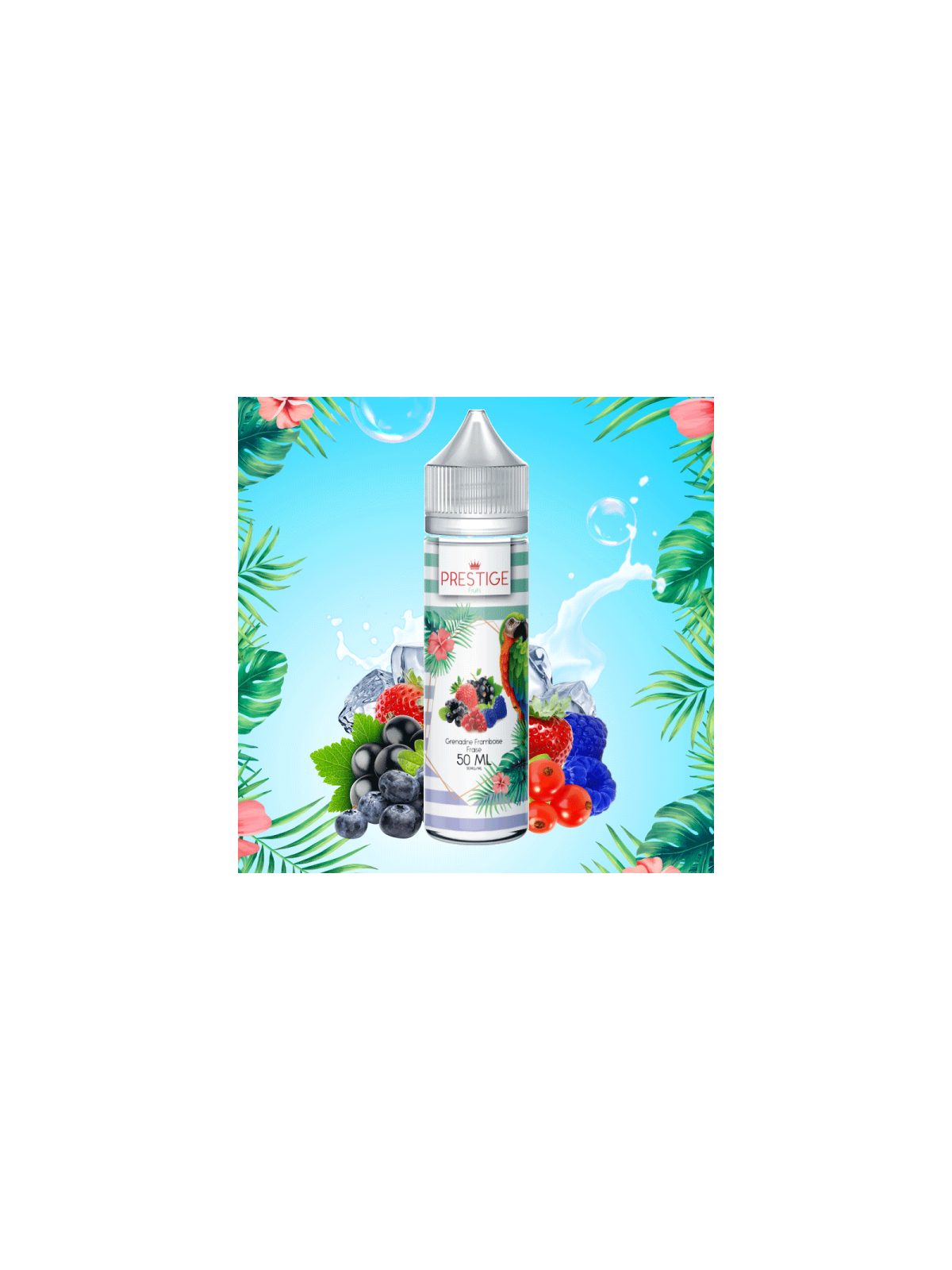 E-LIQUIDE PRESTIGE FRUITS GRENADINE FRAMBOISE FRAISE 50ML - VAPE CONNECTION