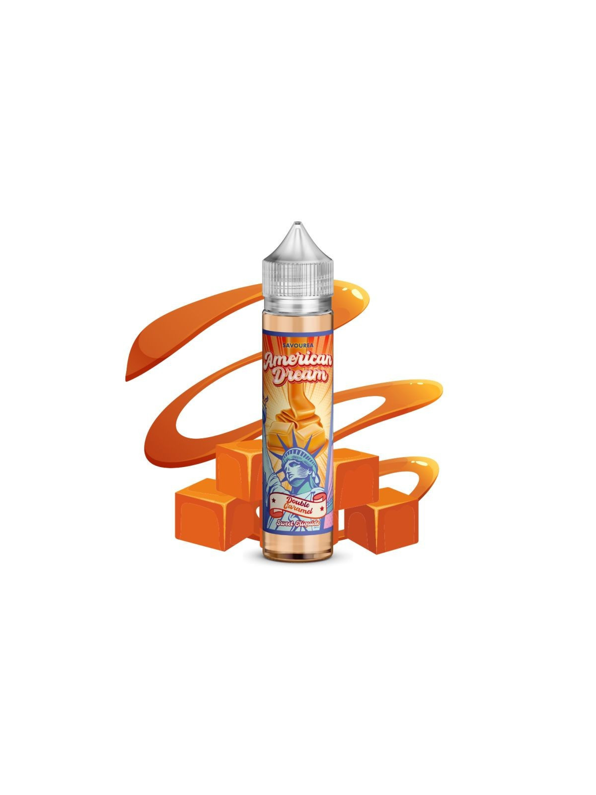 E-LIQUIDE AMERICAN DREAM DOUBLE CARAMEL 50ML - SAVOUREA