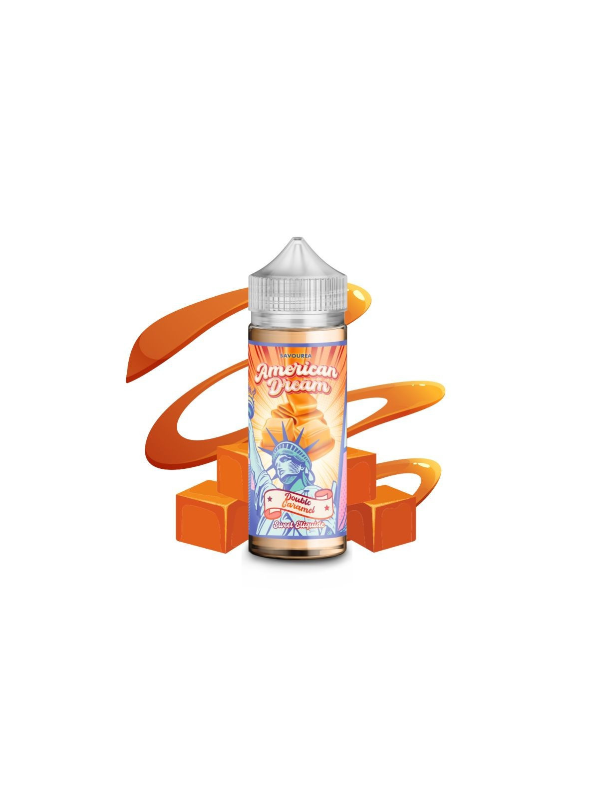 E-LIQUIDE AMERICAN DREAM DOUBLE CARAMEL 100ML - SAVOUREA