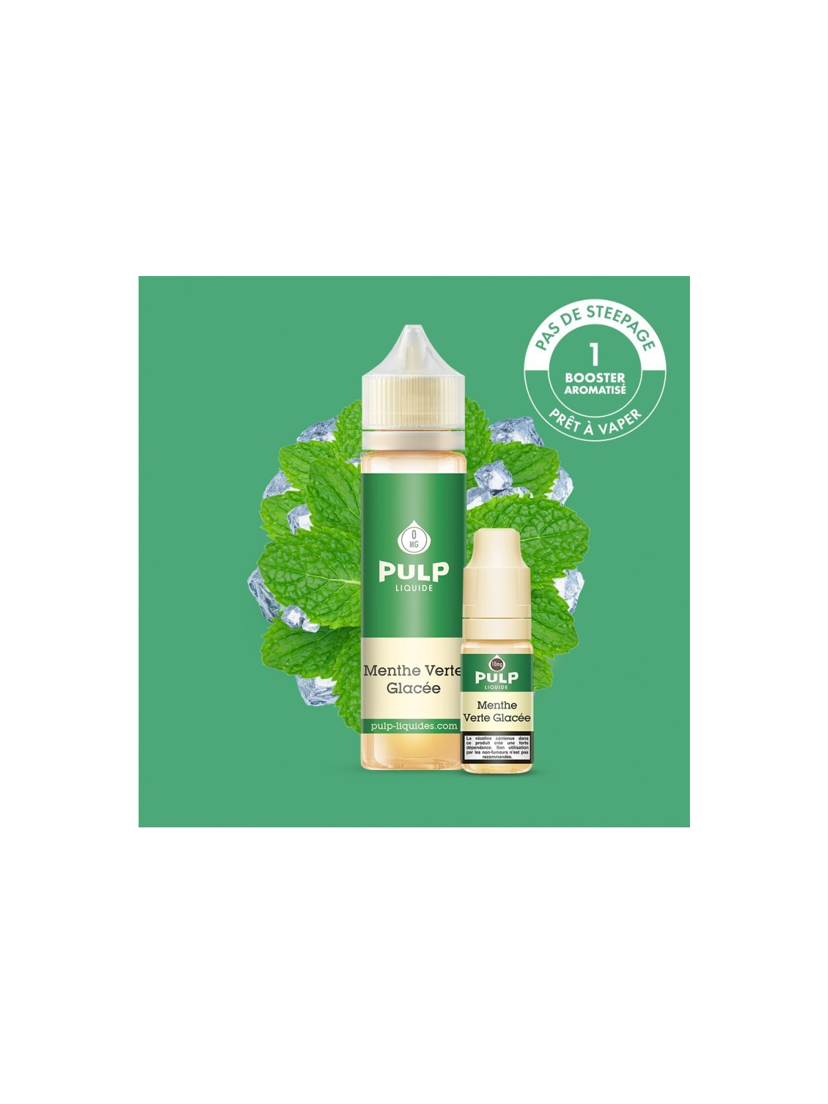 E-LIQUIDE PACK MENTHE VERTE GLACÉE 60ML - PULP
