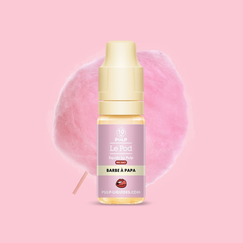 E-LIQUIDE LE POD LIQUIDE BARBE À PAPA SELS DE NICOTINE 10ML - PULP
