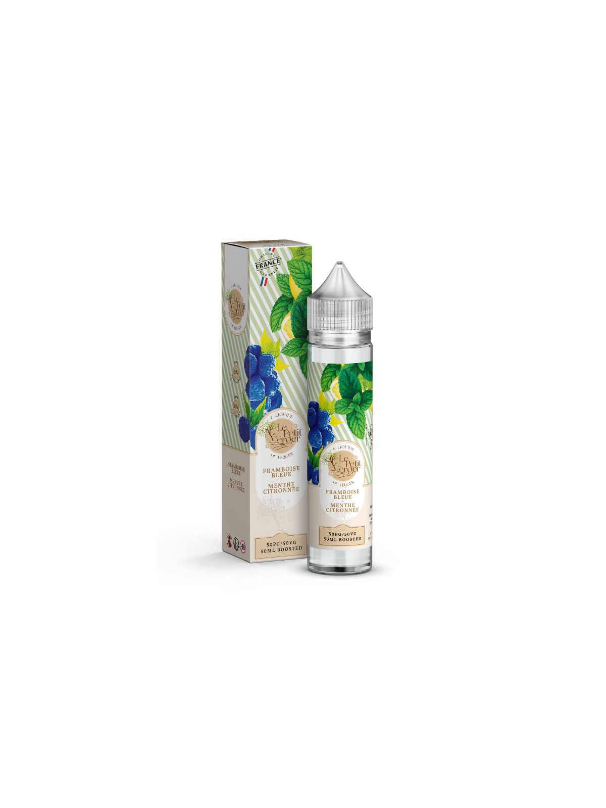 E-LIQUIDE LE PETIT VERGER FRAMBOISE BLEUE MENTHE CITRONNEE 50ML - SAVOUREA