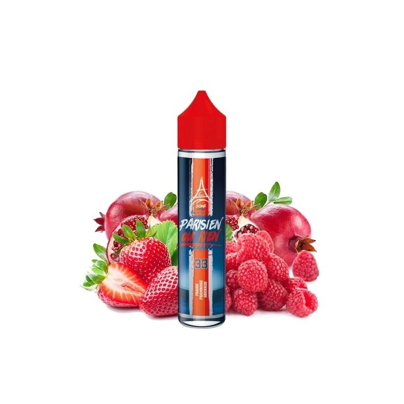 E-LIQUIDE N°33 FRAMBOISE GRENADE 50ML - PARISIEN OU RIEN