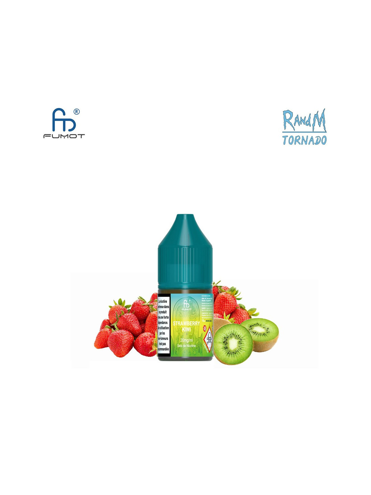 E-LIQUIDE TORNADO FUMOT STRAWBERRY KIWI SELS DE NICOTINE 10ML - RANDM
