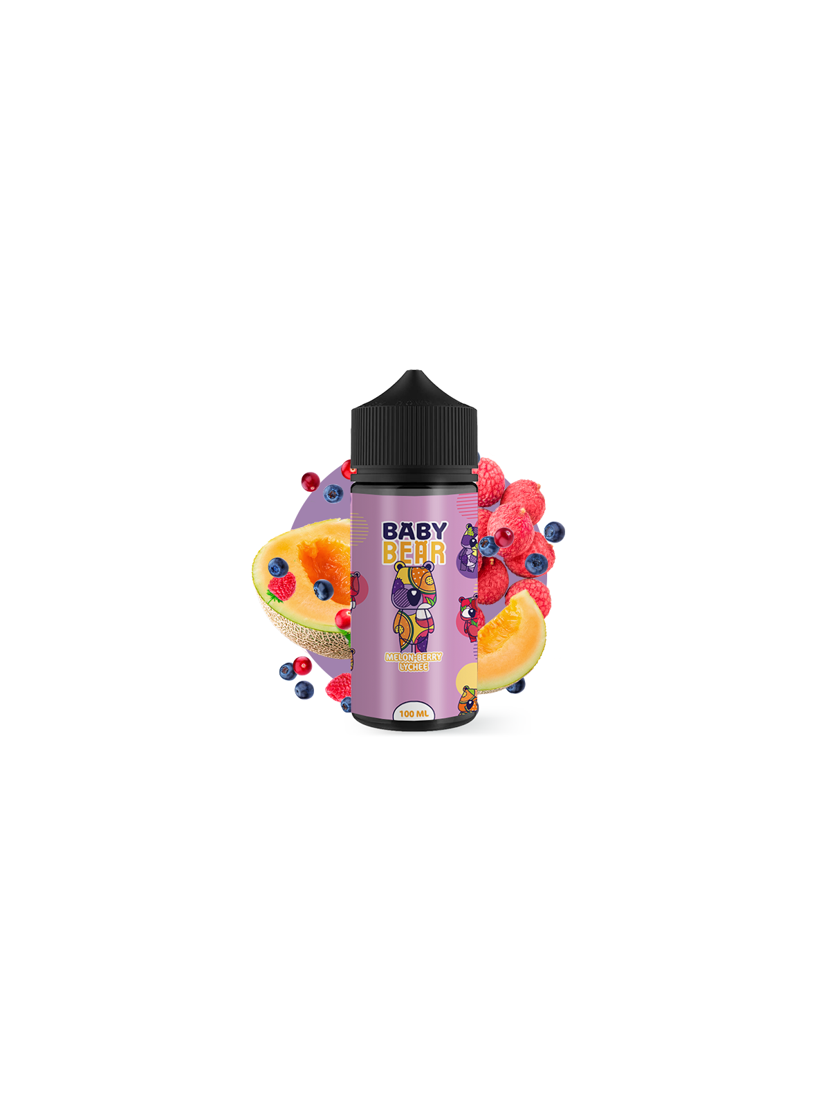 E-LIQUIDE MELON BERRY LYCHEE 100ML - BABY BEAR