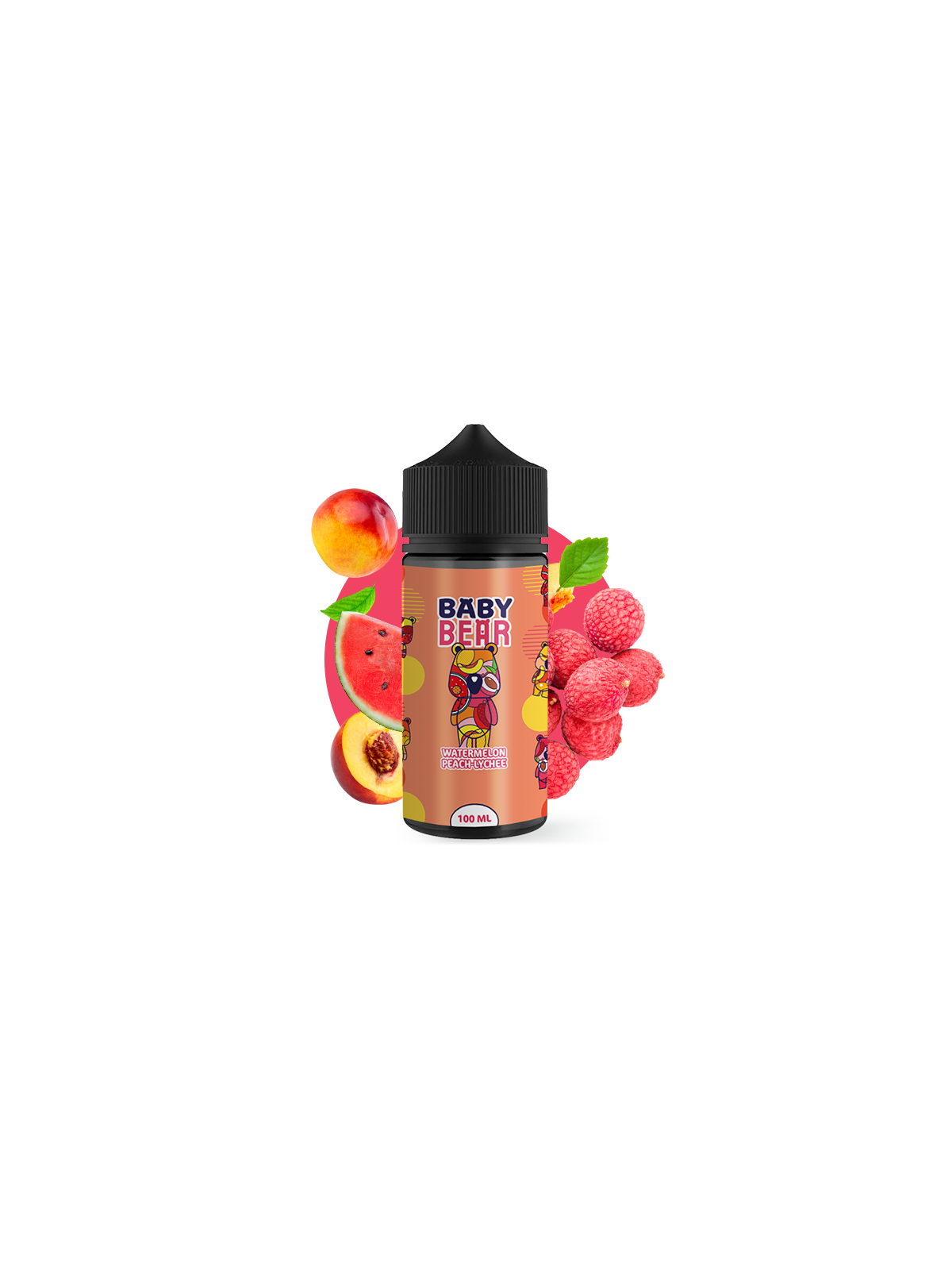 E-LIQUIDE WATERMELON PEACH LYCHEE 100ML - BABY BEAR