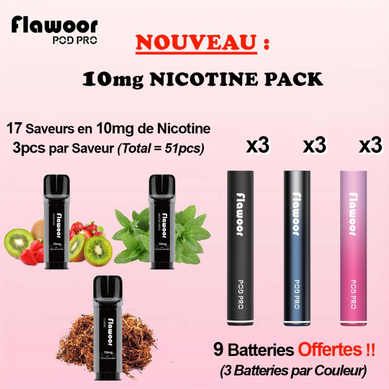 FLAWOOR Pack 10Mg De Nicotine