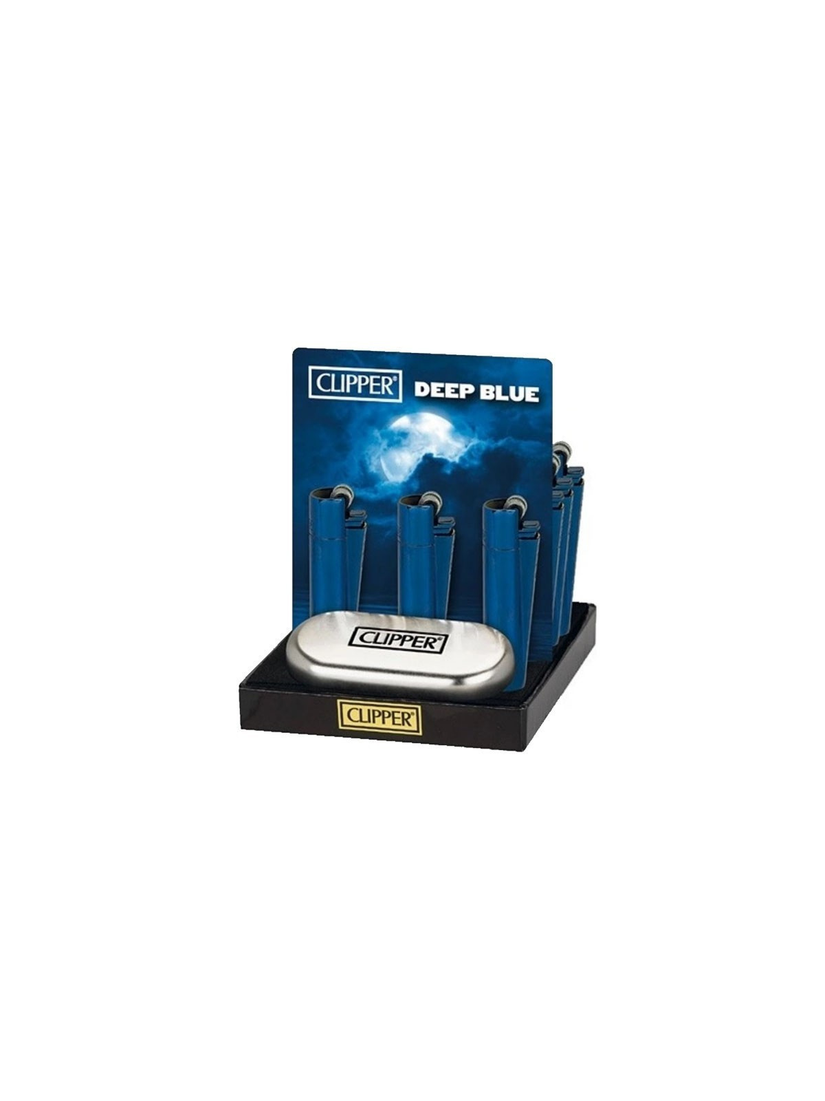 Briquet Pierre Clipper Deep Blue / 12Pcs