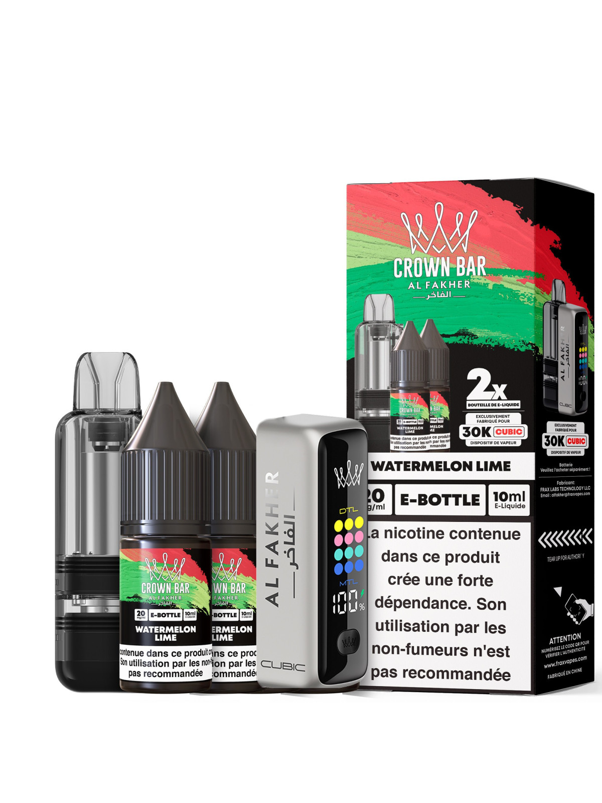 AL FAKHER Kit Cubic Watermelon Lime 30K