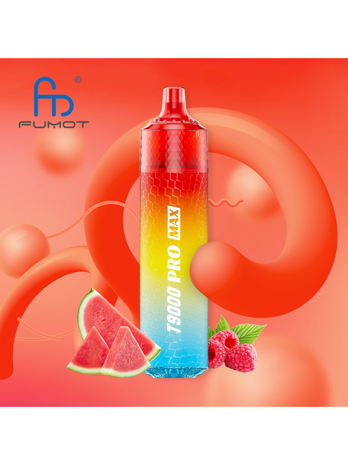 RANDM Raspberry Watermelon 9000 Puffs - T9000 Pro Max Fumot