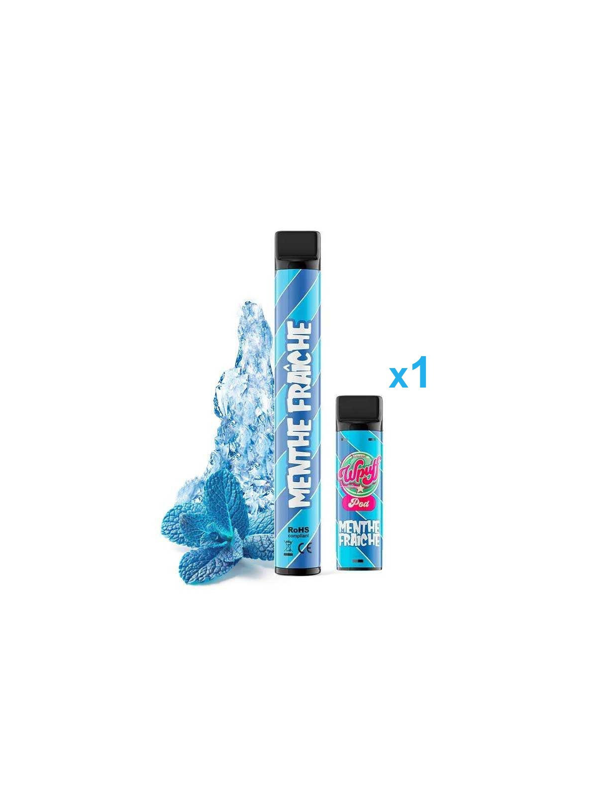 LIQUIDEO Kit Menthe Fraîche (1Bat + 1Pod) - Wpuff 600