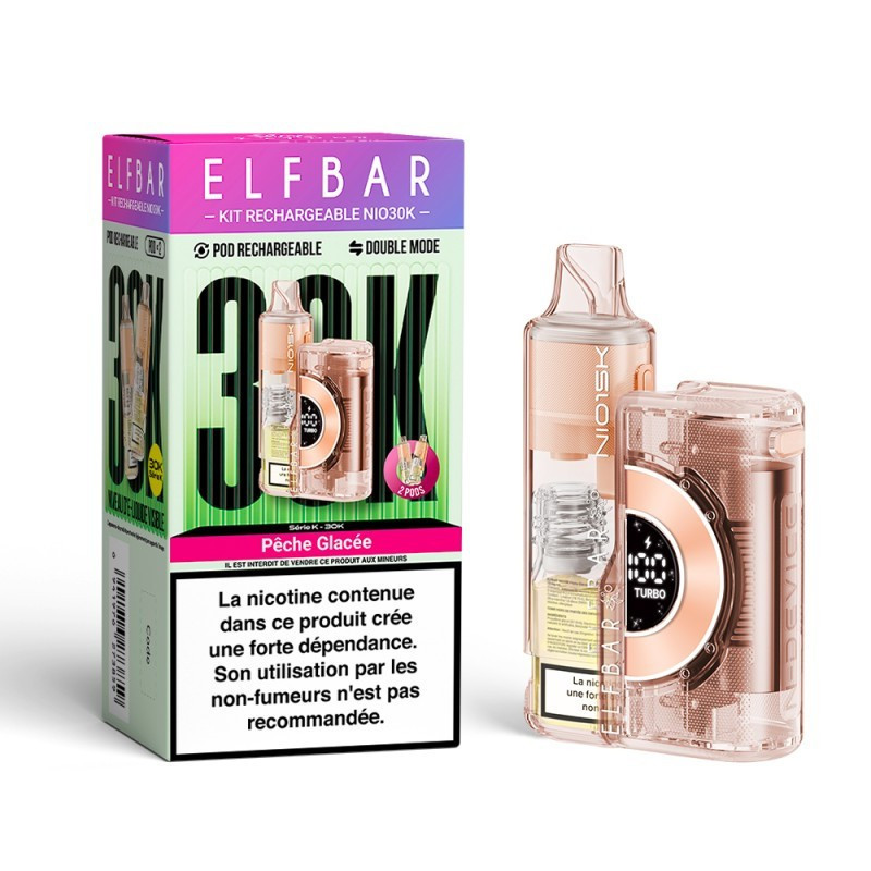 ELFBAR 600 Pêche Glacée 30000 Puffs - Nio30K ELFBAR
