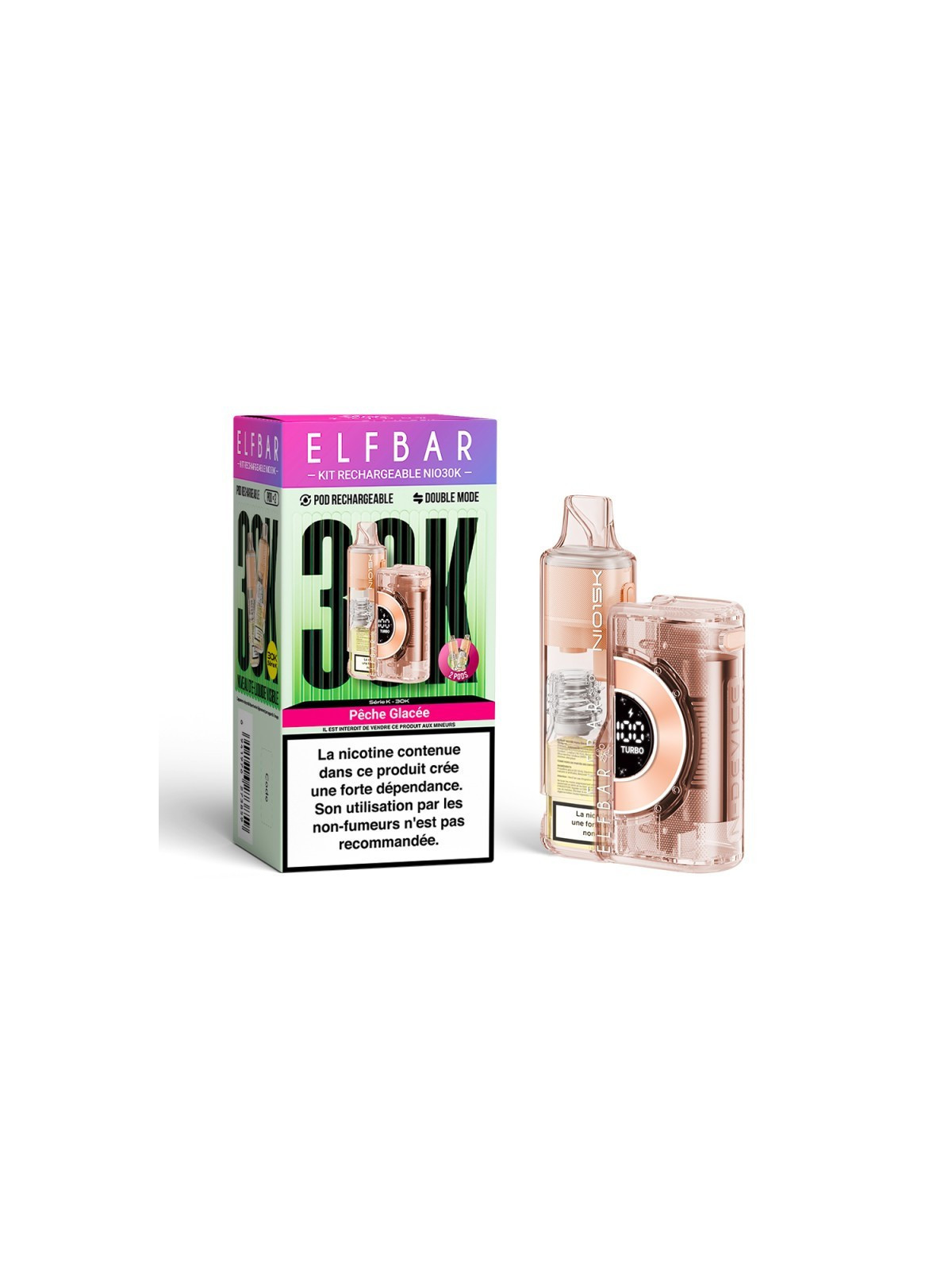 ELFBAR 600 Pêche Glacée 30000 Puffs - Nio30K ELFBAR