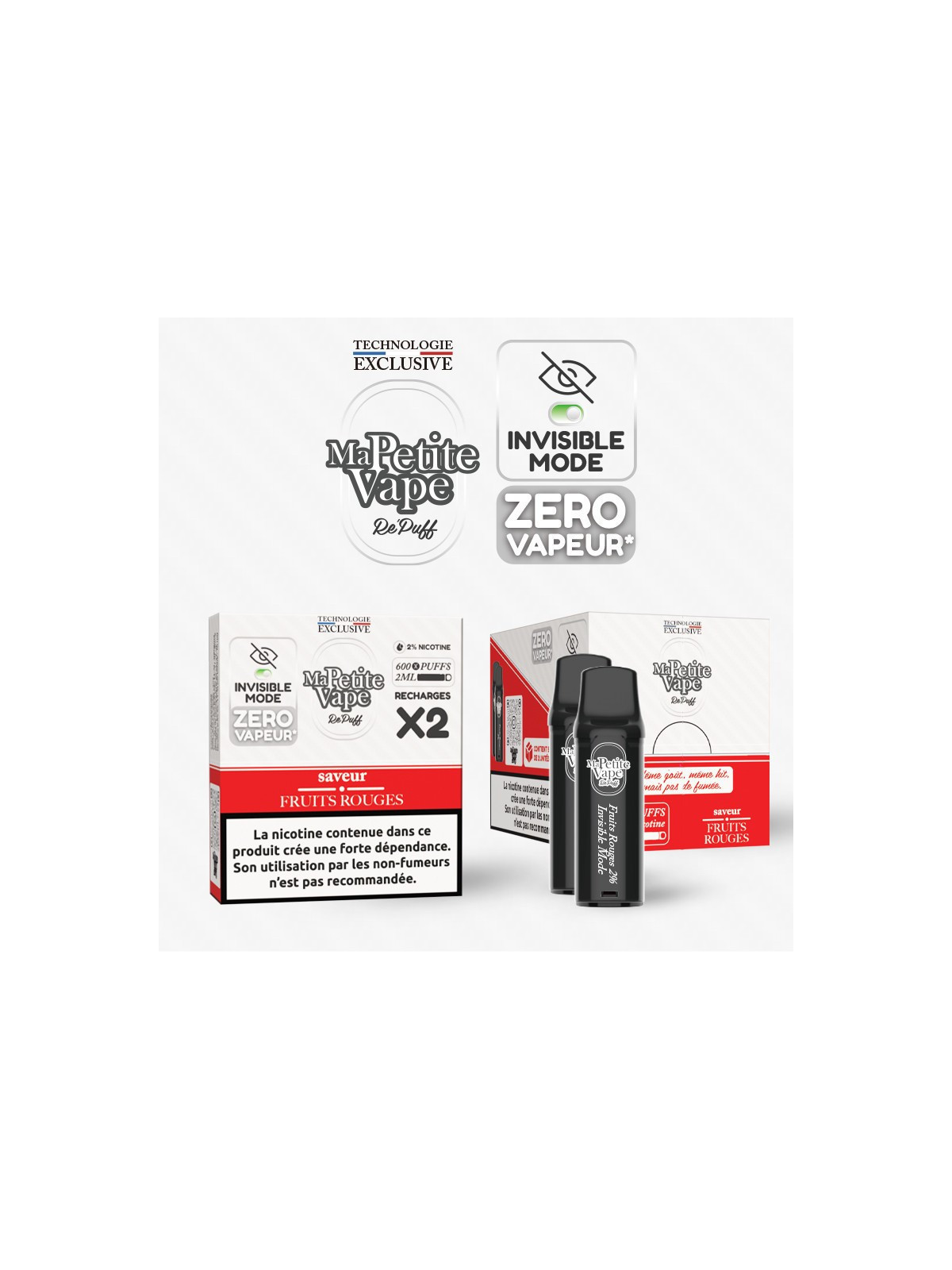 MA PETITE VAPE Cartouche Fruits Rouges /2Pcs