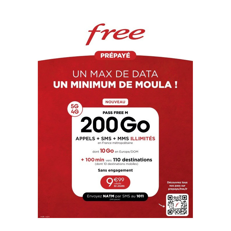 FREE MOBILE Cartes Sim Free Prépayé / 10Pcs