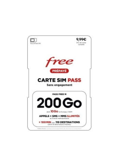 FREE MOBILE Cartes Sim Free Prépayé / 10Pcs