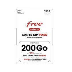 FREE MOBILE Cartes Sim Free Prépayé / 10Pcs