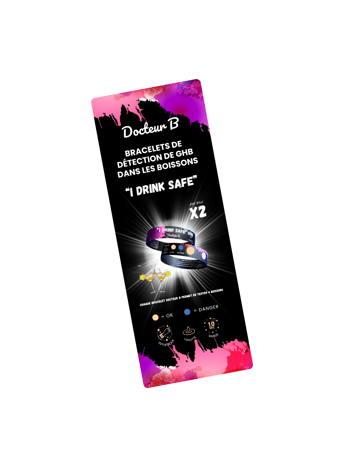 Bracelet De Détection De Ghb - I Drink Safe De Doctor B