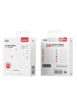 D-POWER Câble Lightning 3M Charge Rapide 3A
