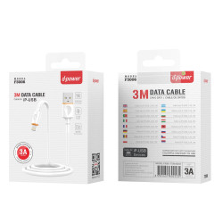 D-POWER Câble Lightning 3M Charge Rapide 3A