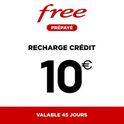 Recharge Crédit Sim 10€ Free / 10Pcs