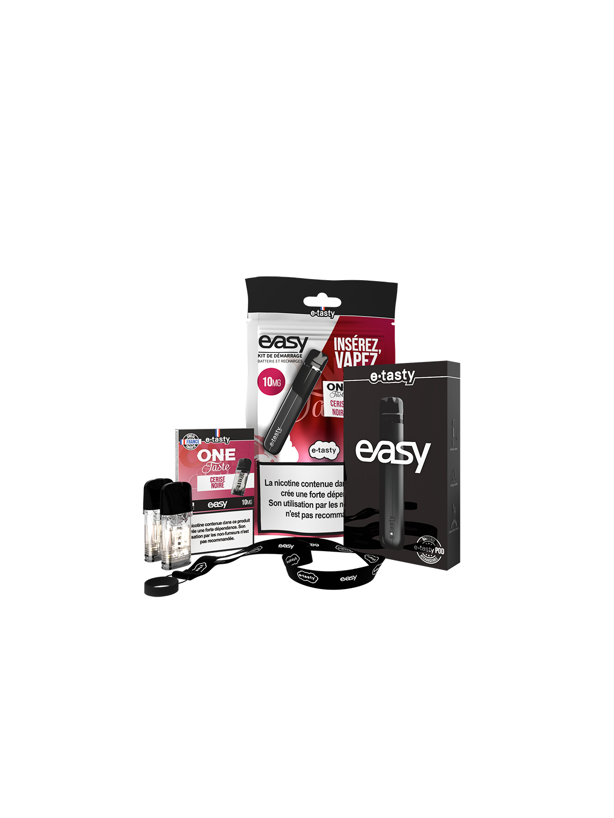 KIT DE DEMARRAGE ONE TASTE CERISE NOIRE 10MG - EASY