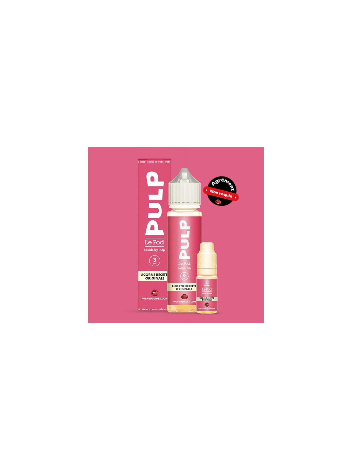 Pack 60ml Licorne Recette Originale Le Pod Liquide By Pulp - Packs…