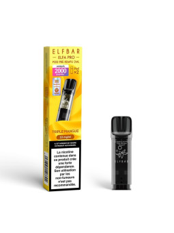 ELFBAR 600 Cartouche Triple Mangue / 2Pcs Elfa Pro ELFBAR