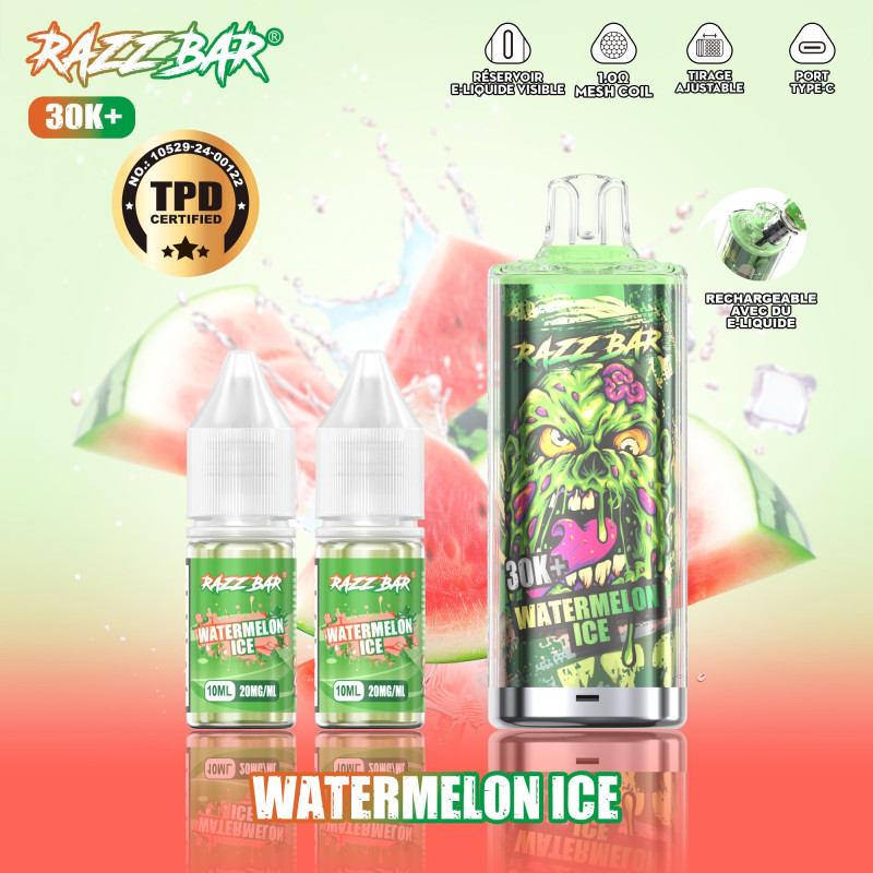 Razz Bar Watermelon Ice 30K