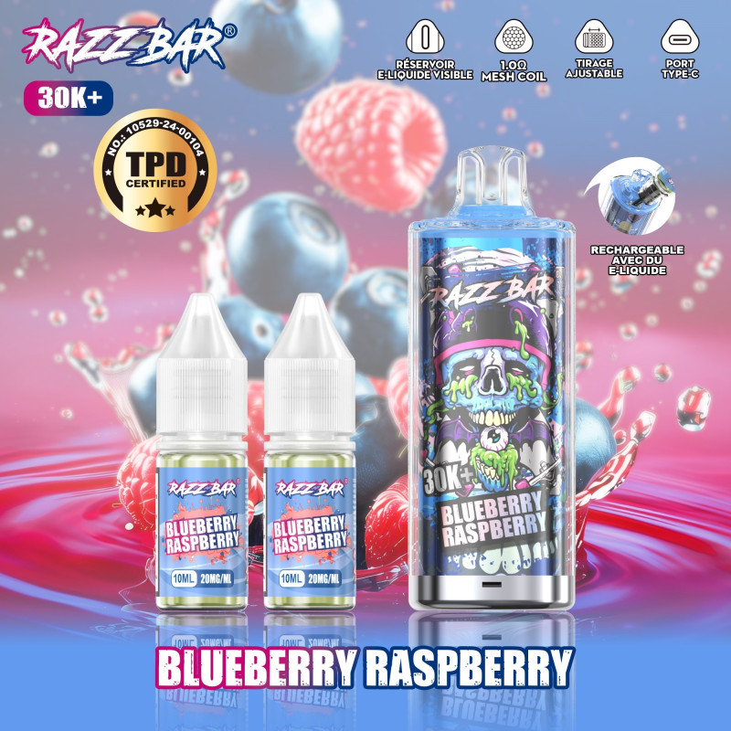 Razz Bar Blueberry Raspberry 30K