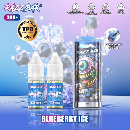 Razz Bar Blueberry Ice 30K