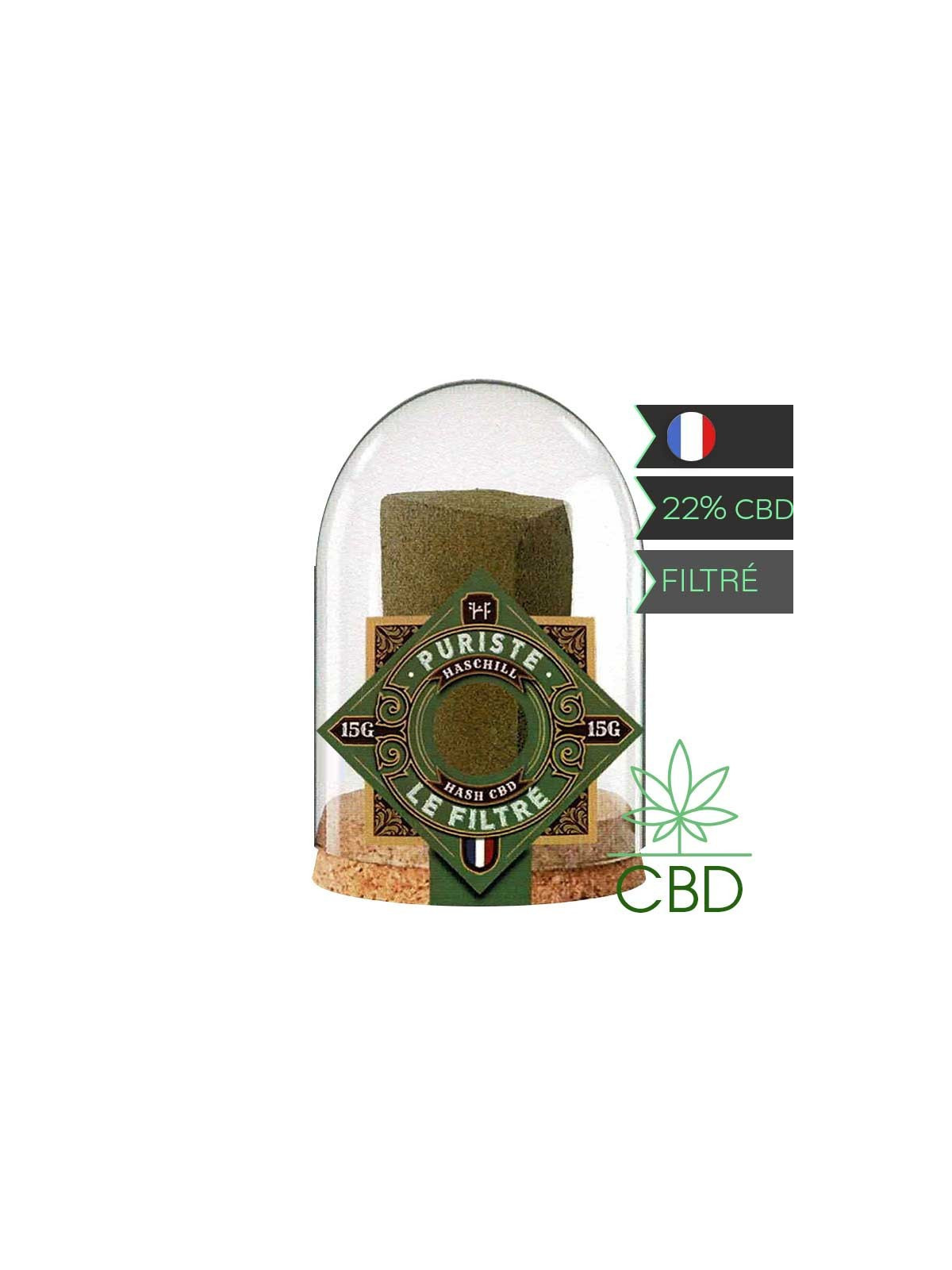 HASCHILL Le Filtré 15G / 4Pcs Hash Cbd Puriste