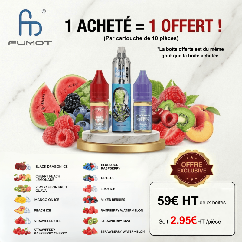 RANDM Offre 1 Acheté + 1 Offert /10Pcs 20000 Puffs Tornado