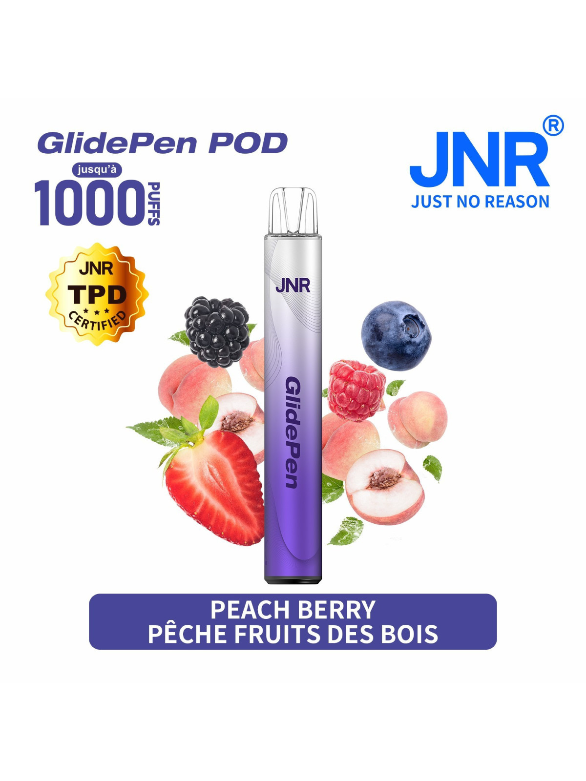 Peach Berry 1000 PUFFS - GLIDE PEN JNR