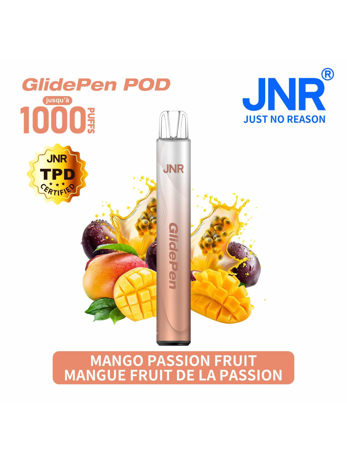 Mango Passion Fruit 1000 PUFFS - GLIDE PEN JNR