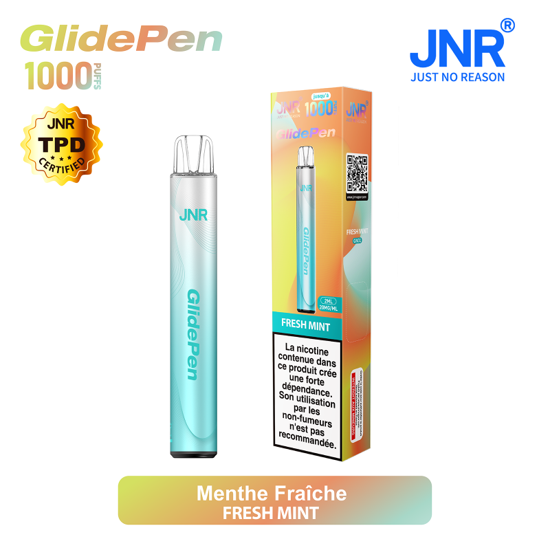 Fresh Mint 1000 PUFFS - GLIDE PEN JNR Boite