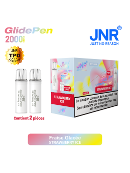 Cartouche Strawberry Ice / 2pcs 2000 PUFFS - GLIDE PEN JNR Boite de regroupement