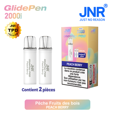Cartouche Peach Berry / 2pcs 2000 PUFFS - GLIDE PEN JNR