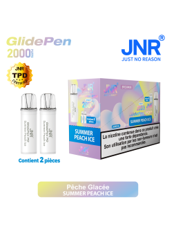 Cartouche Summer Peach Ice / 2pcs 2000 PUFFS - GLIDE PEN JNR Boite de regroupement