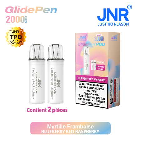 Cartouche Blueberry Red Raspberry / 2pcs 2000 PUFFS - GLIDE PEN JNR