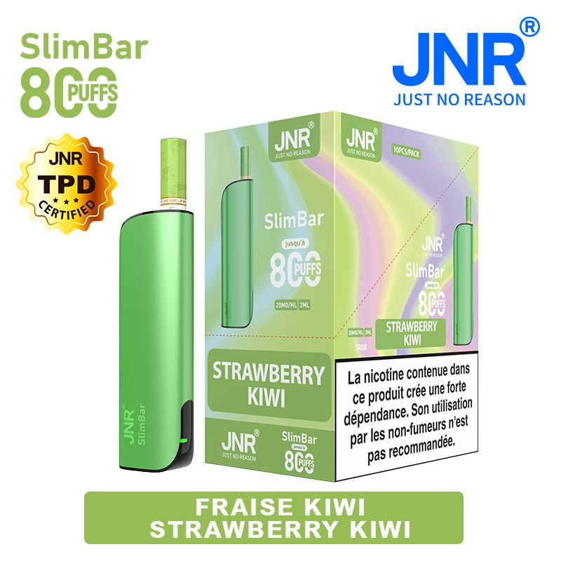 Kit Strawberry Kiwi 800 PUFFS - SlimBar JNR Boite de regroupement