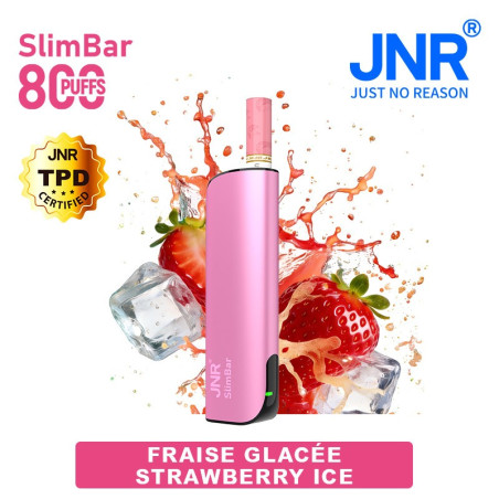 Kit Strawberry Ice 800 PUFFS - SlimBar JNR