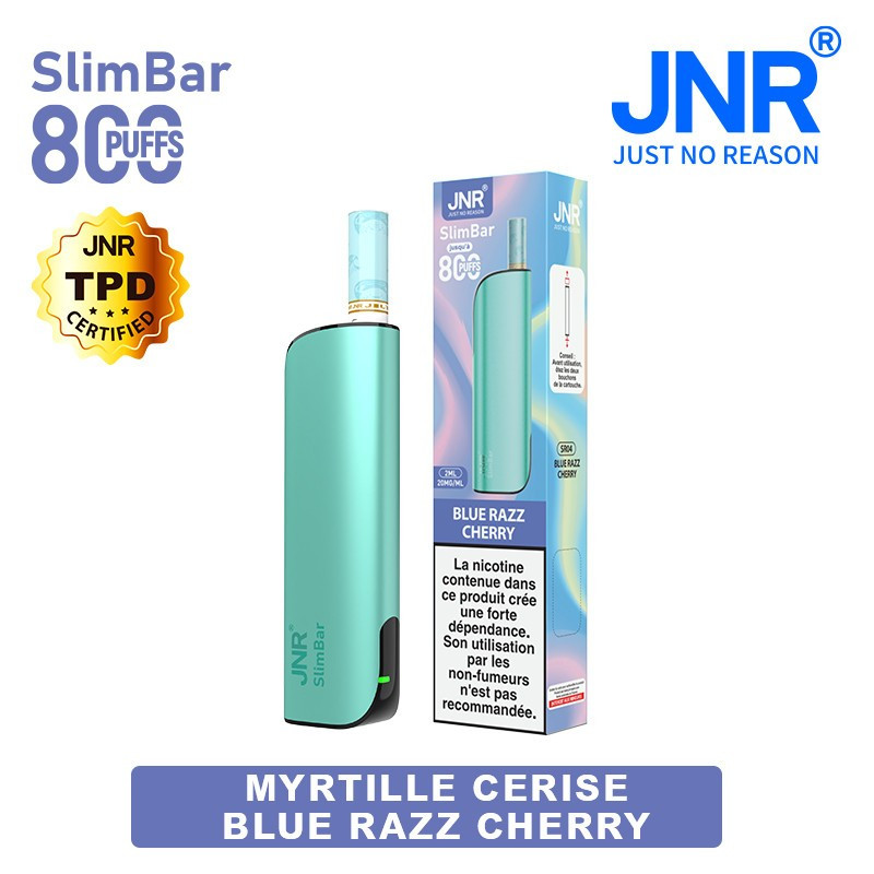 Kit Blue Razz Cherry 800 PUFFS - SlimBar JNR Boite
