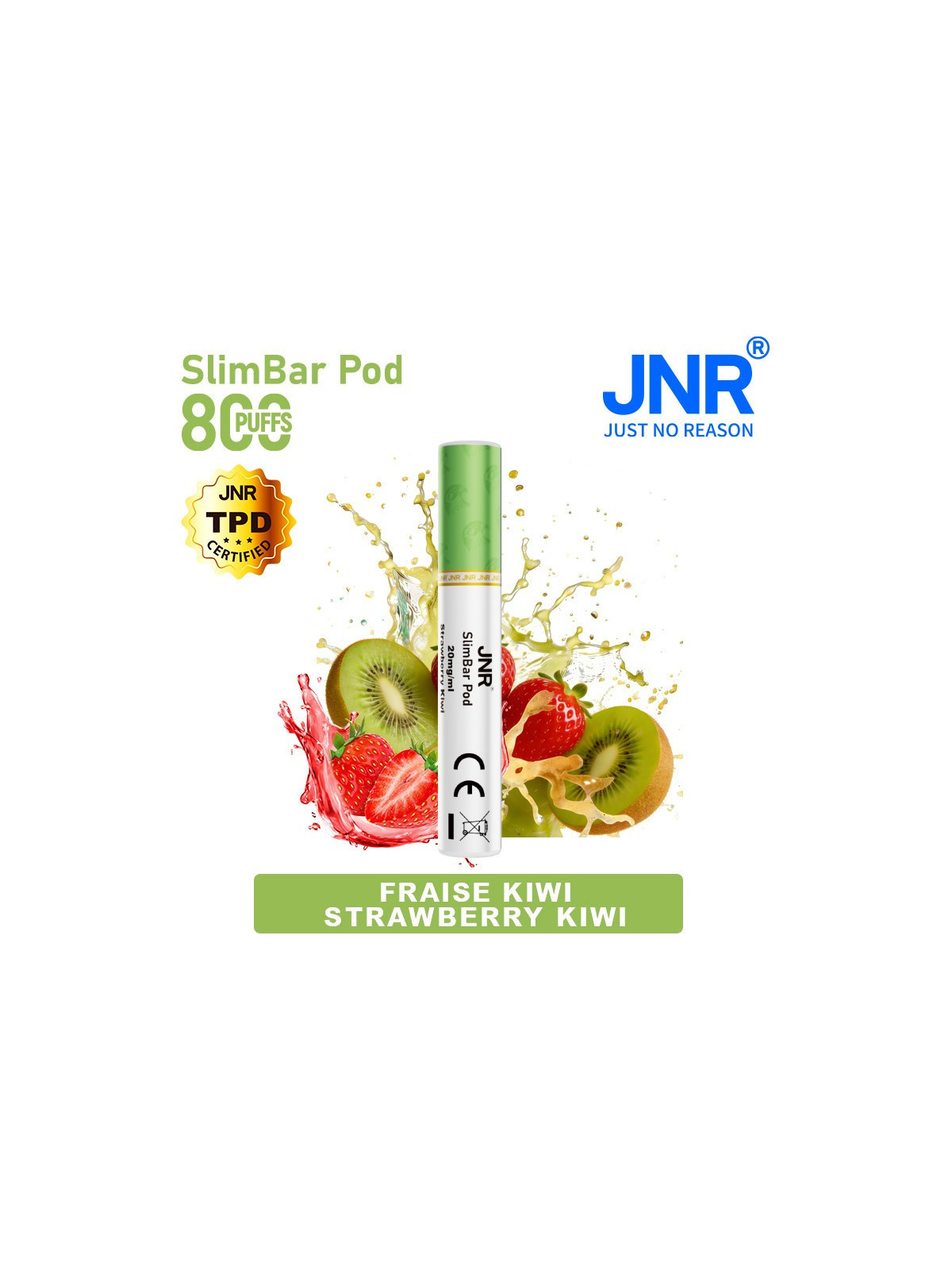 Cartouche Strawberry Kiwi / 3pcs 2400 PUFFS - SLIMBAR JNR