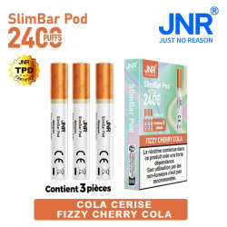 Cartouche Fizzy Cherry Cola / 3pcs 2400 PUFFS - SLIMBAR JNR boite de regroupement