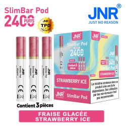 Cartouche Strawberry Ice / 3pcs 2400 PUFFS - SLIMBAR JNR Boite de regroupement