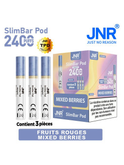 Cartouche Mixed Berries / 3pcs 2400 PUFFS - SLIMBAR JNR Boite de regroupement